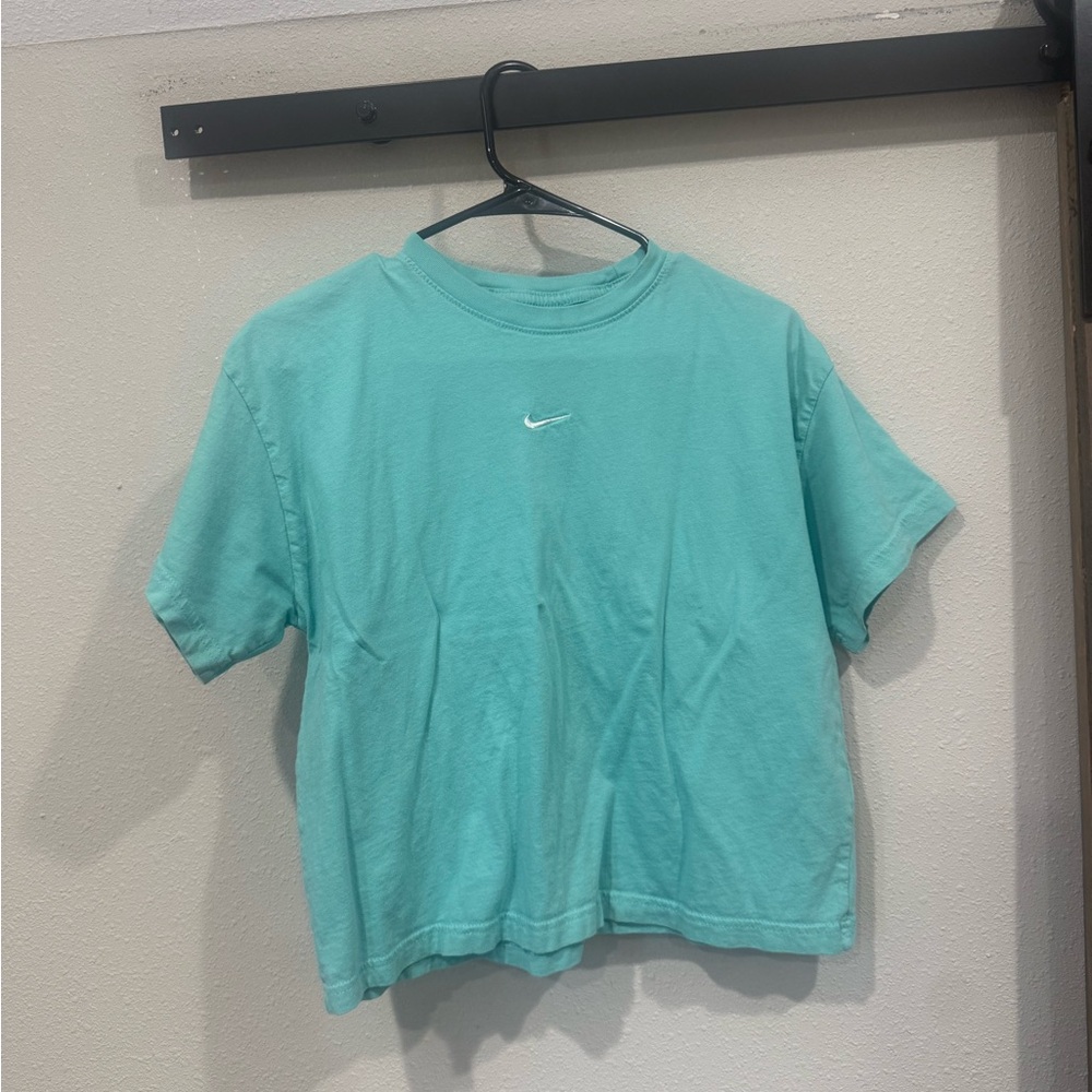 Nike Loose Fit Teal Crewneck Tee with White Logo